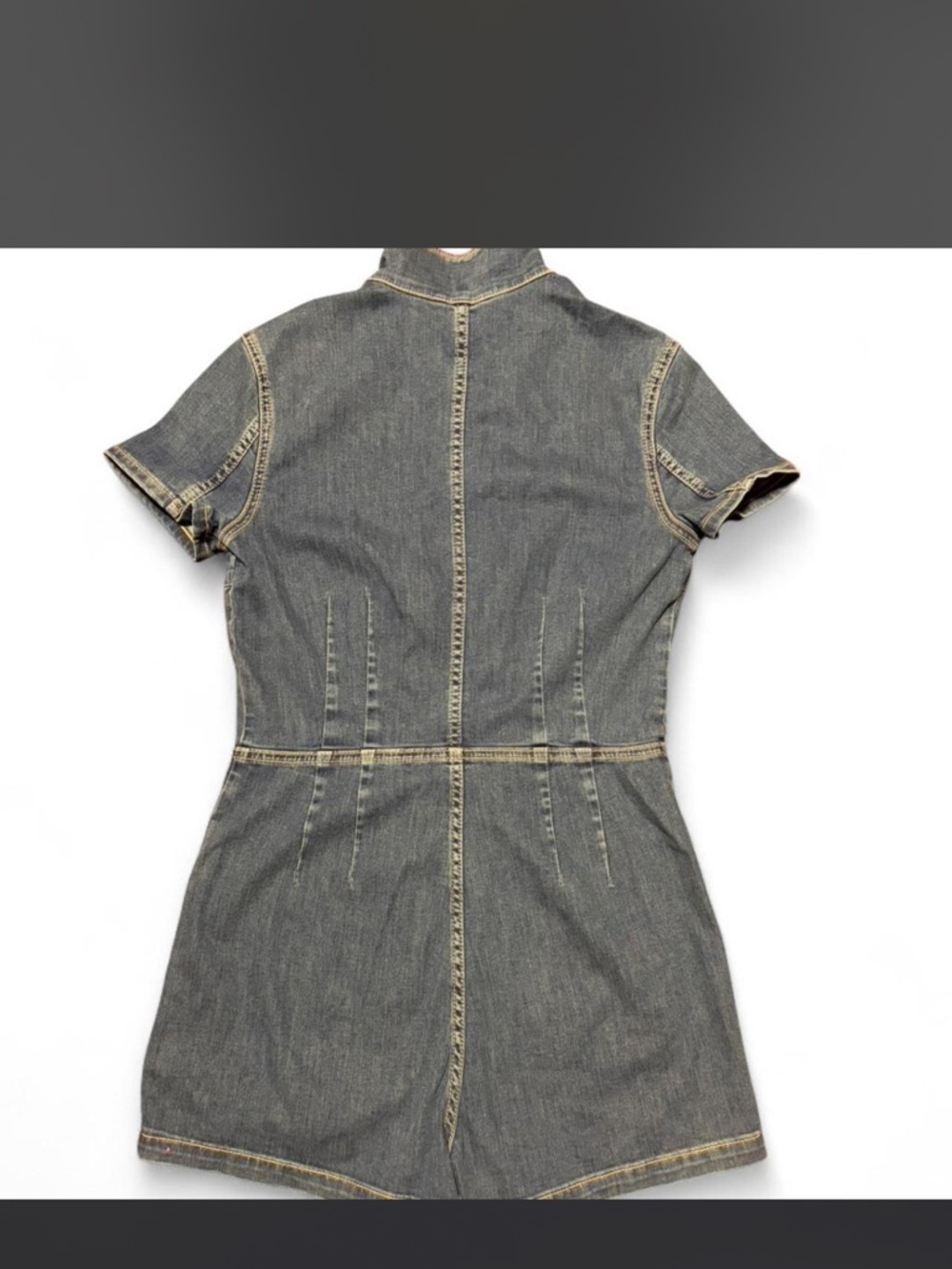 Sold- Similar Items In Closet!
Free People CRVY Lennox Denim Romper Zip Front - Picture 5 of 5